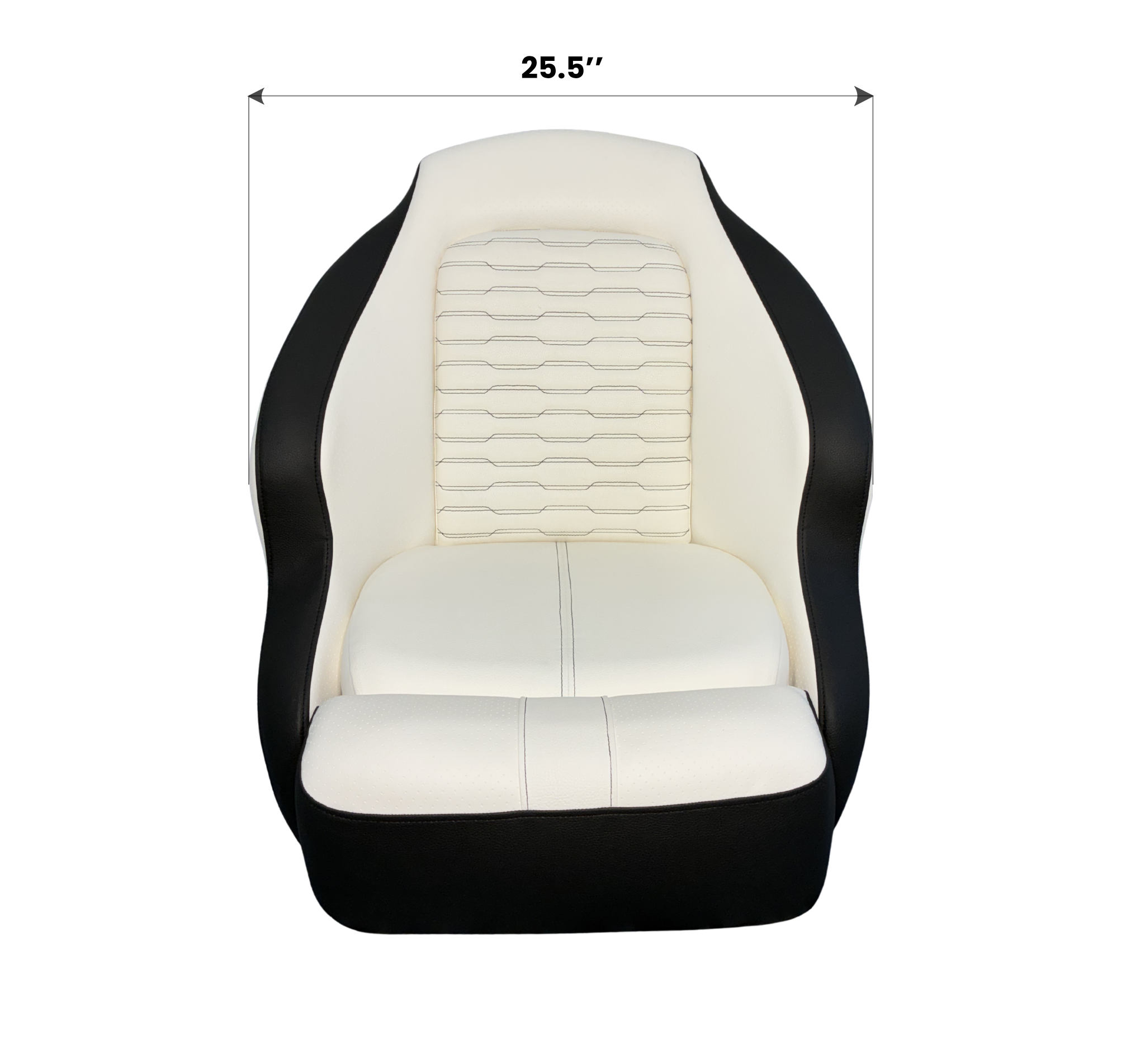 Sea Ray SPX 210 Helm Seat Replacement - Black and White (Ivory)