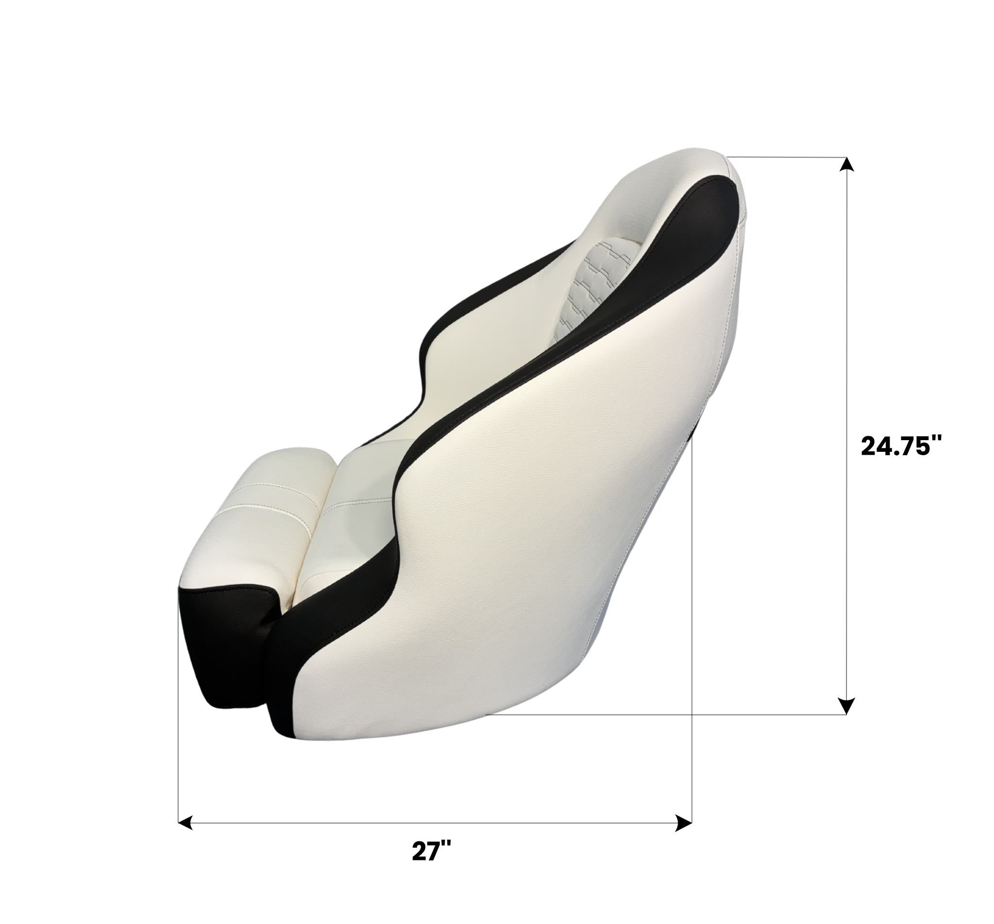 Sea Ray SPX 210 Helm Seat Replacement - Black and White (Ivory)