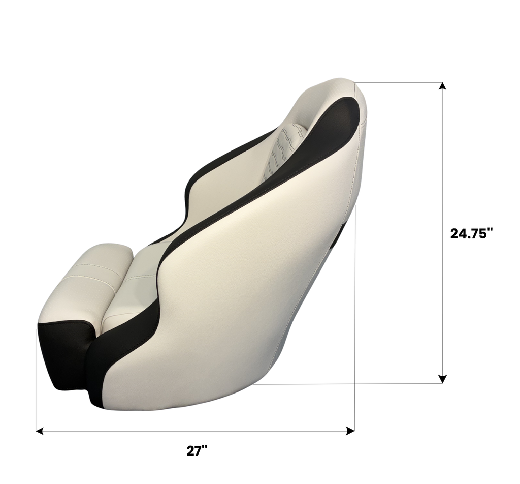 Sea Ray SPX 210 Helm Seat Replacement - Black and Gray (Stone)