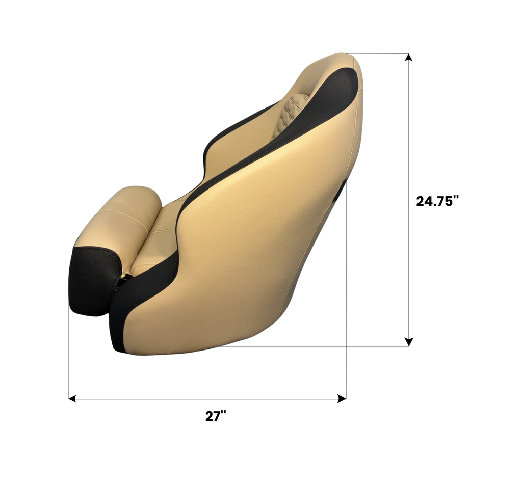 Sea Ray SPX 190 Helm Seat Replacement - Black and Tan (Dune)