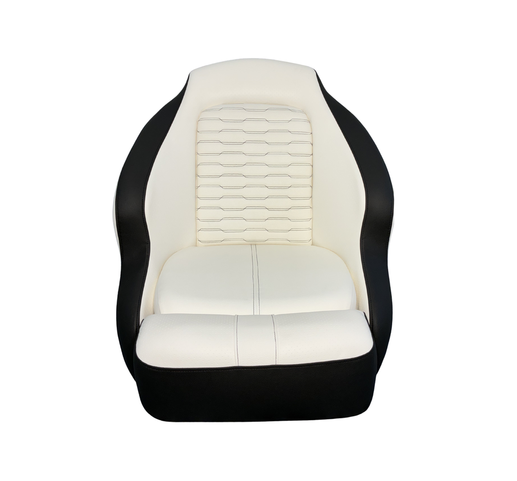 Sea Ray SPX 210 Helm Seat Replacement - Black and White (Ivory)